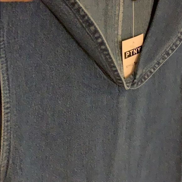 Denim Maxi Dress with Sailors Collar - Picture 3 of 5